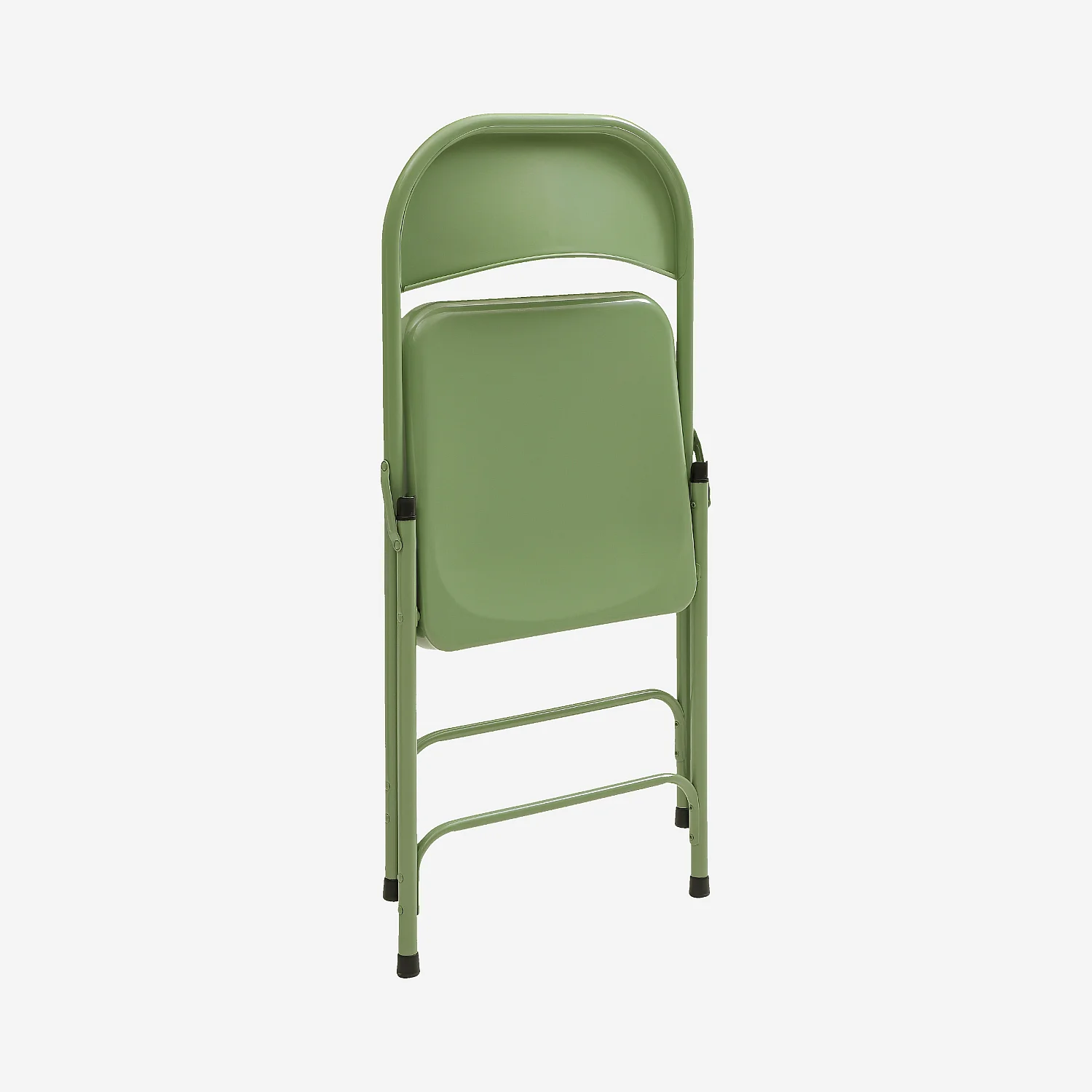 Lot de 2 chaises pliantes en acier laqué - Vert - 5