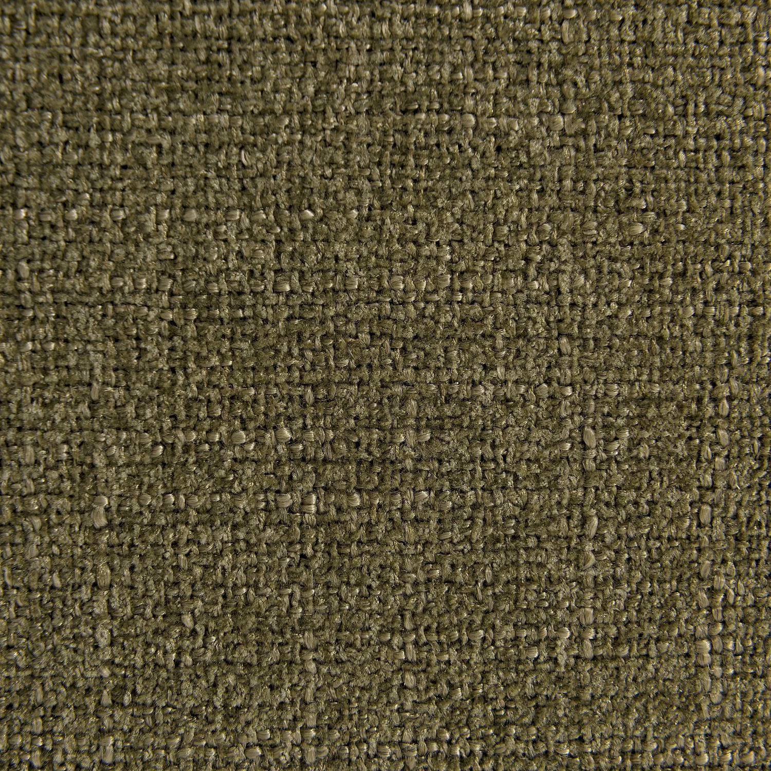 Canapé 3 places modulable avec repose-pieds en tissu garni de plumes - Vert kaki - 3