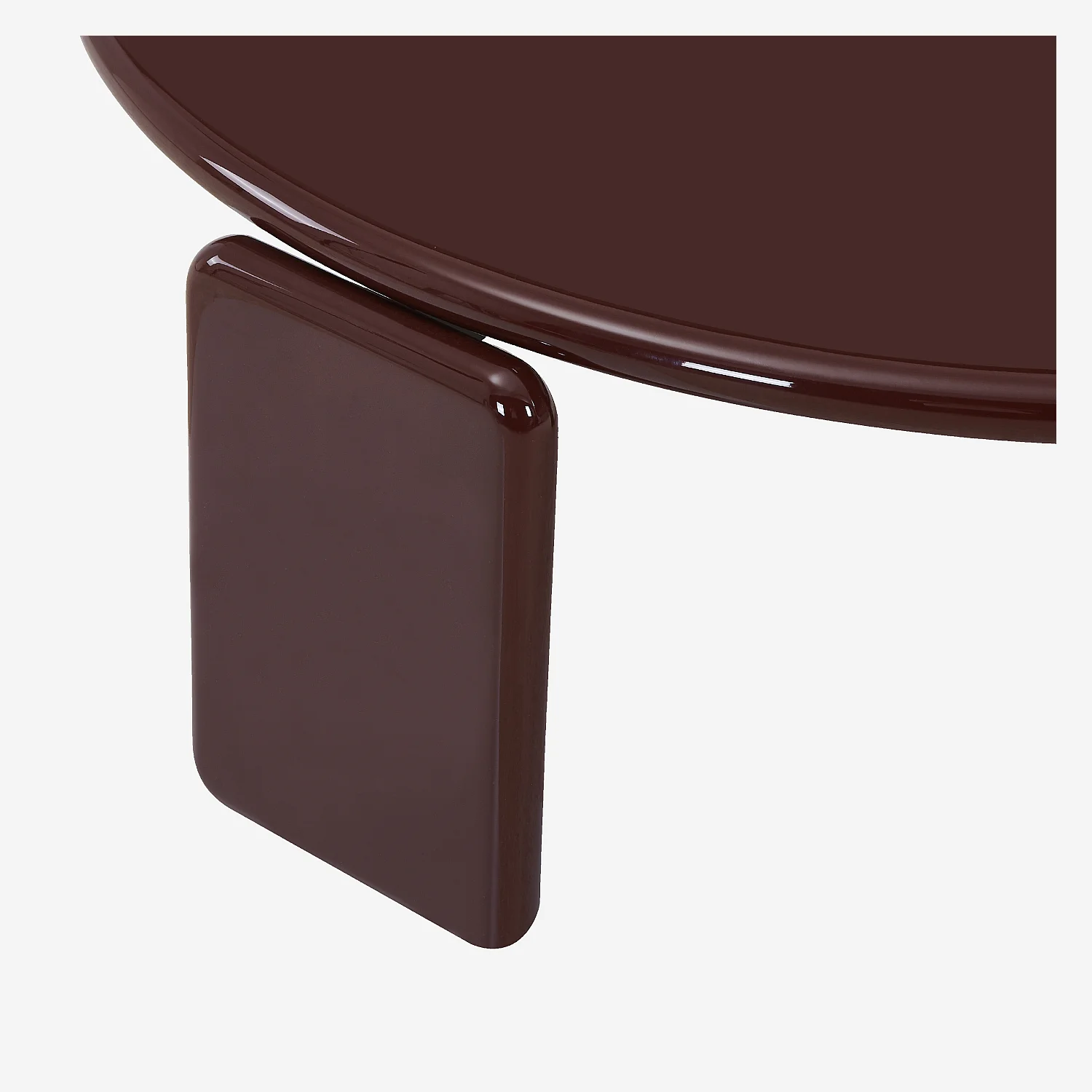 Conjunto de mesas de centro redondas lacadas - Burdeos - 4
