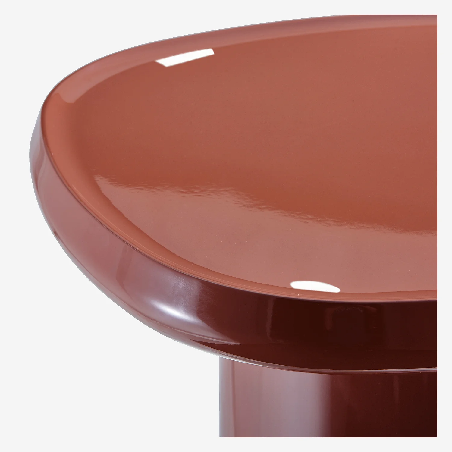 Conjunto de mesas de centro cuadradas lacadas - Naranja ladrillo - 7