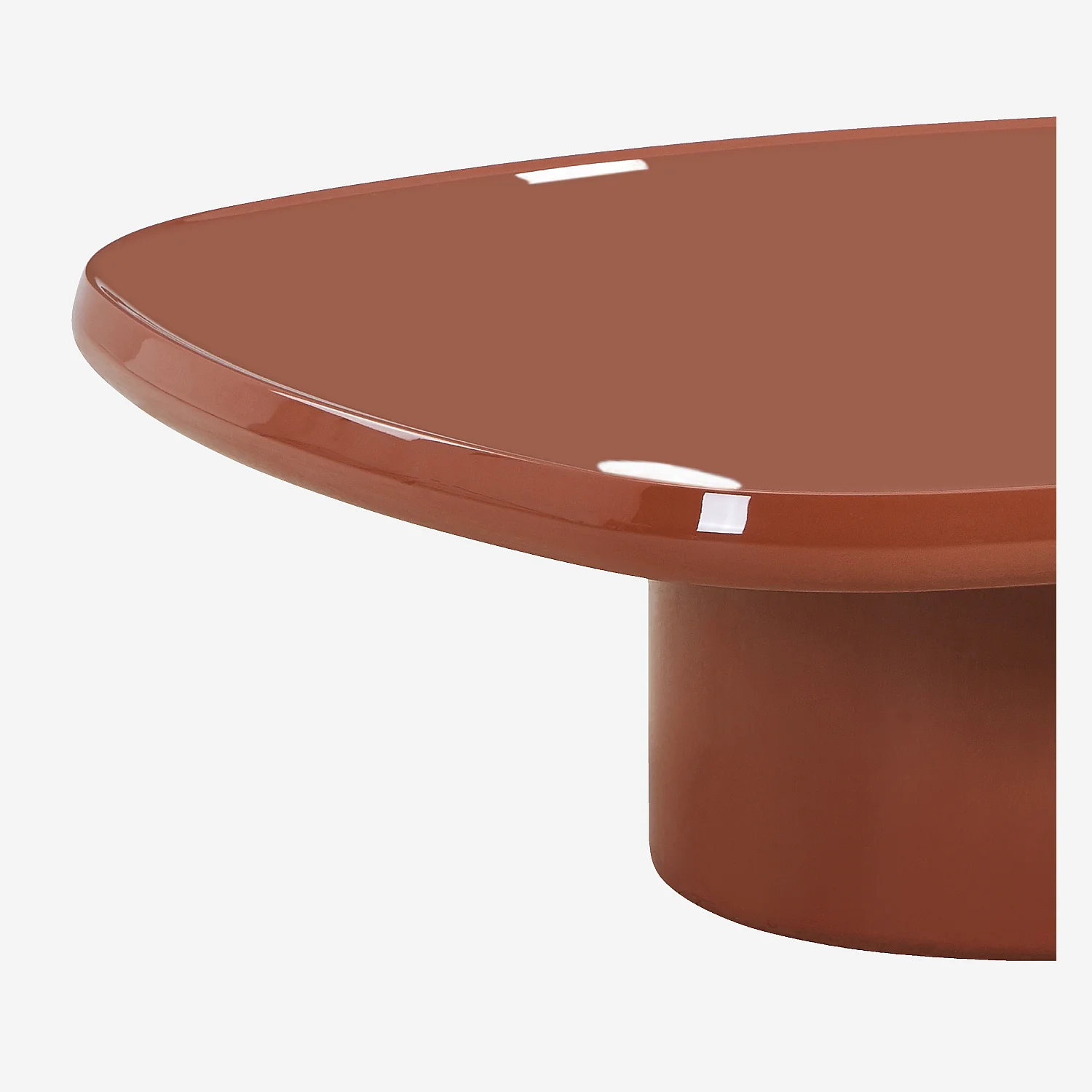 Conjunto de mesas de centro cuadradas lacadas - Naranja ladrillo - 4