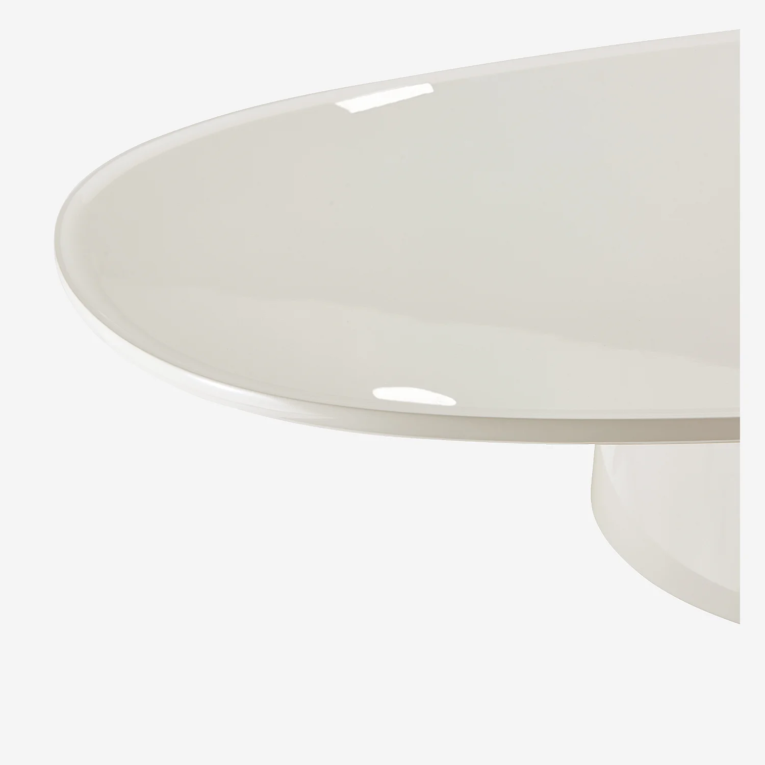 Conjunto de mesas de centro orgánicas lacadas - Beige - 4