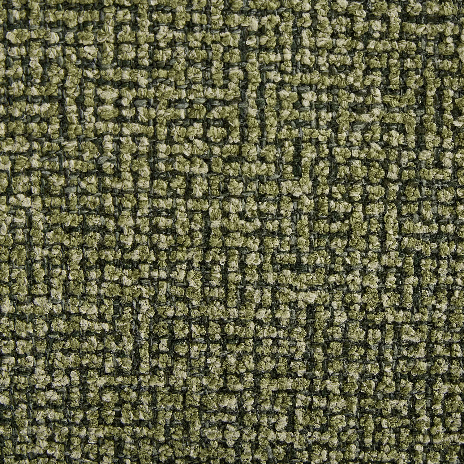 Lot de 2 chaises en tissu texturé et chêne massif avec accoudoirs - Vert kaki mélangé - 7