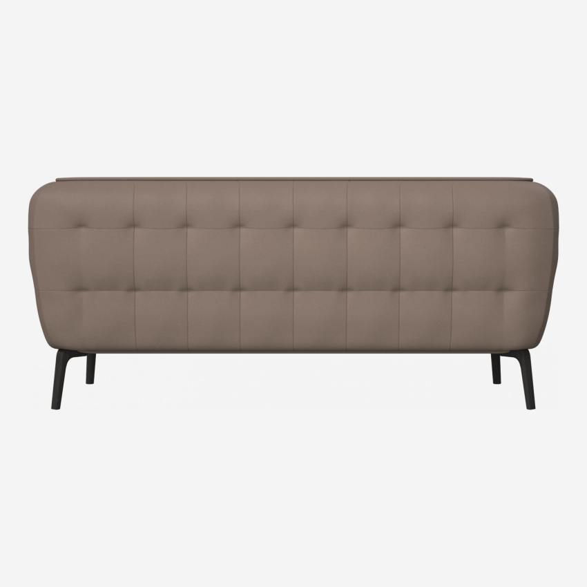 2-Sitzer-Sofa aus Eton-Leder - Graubraun - Dunkle Füße