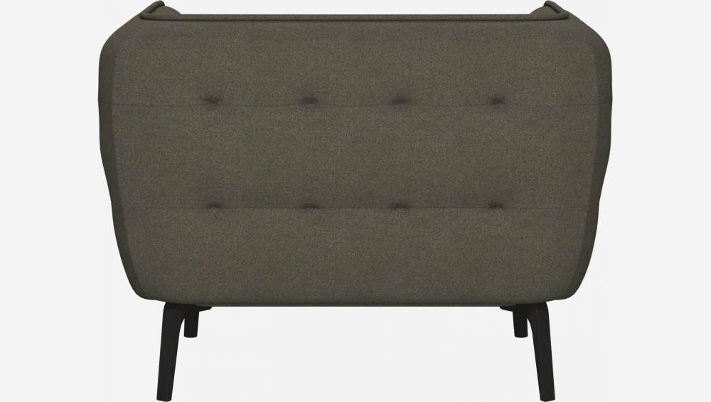 Lecce fabric armchair - Dark grey - Dark legs