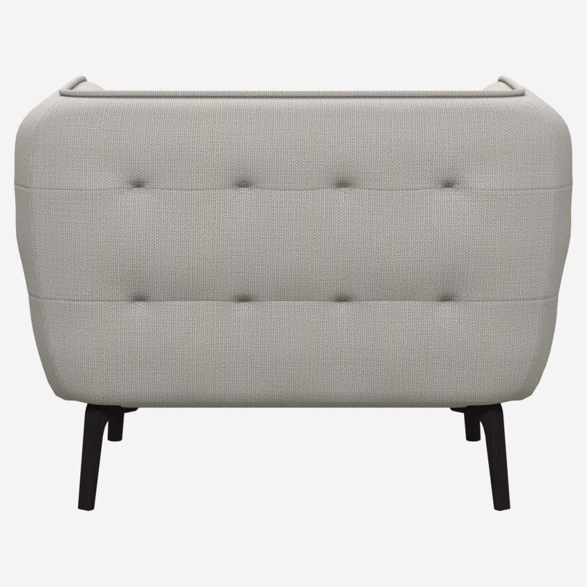 Fasoli fabric armchair - White - Dark legs