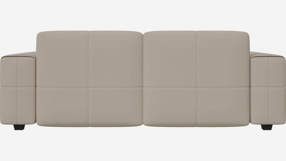 3-Sitzer Sofa aus Semianilinleder Savoy off white