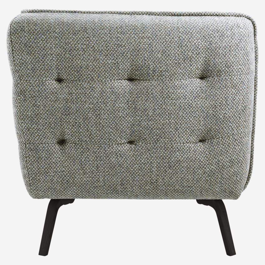 2-Sitzer-Sofa aus Bellagio-Stoff - Graublau - Dunkle Füße