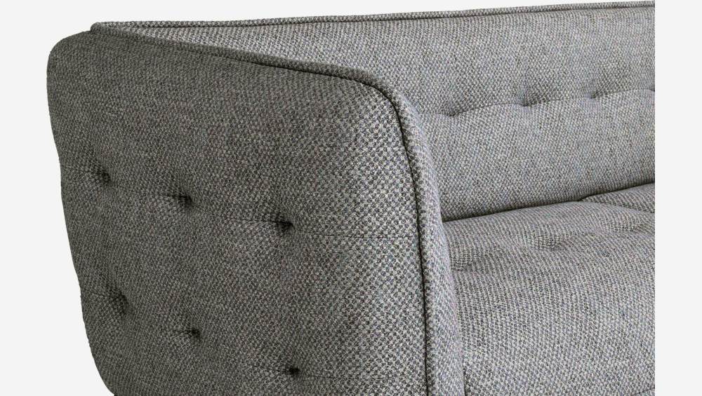 3-Sitzer-Sofa aus Bellagio-Stoff - Graublau - Dunkle Füße