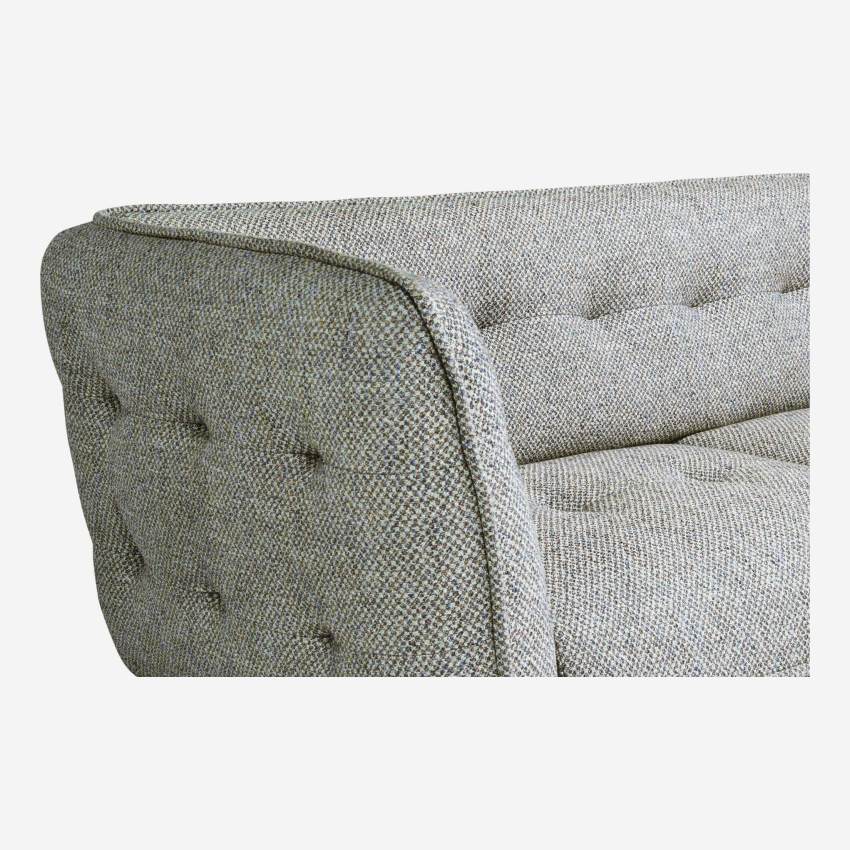 2-Sitzer-Sofa aus Bellagio-Stoff - Graublau - Eichenfüße