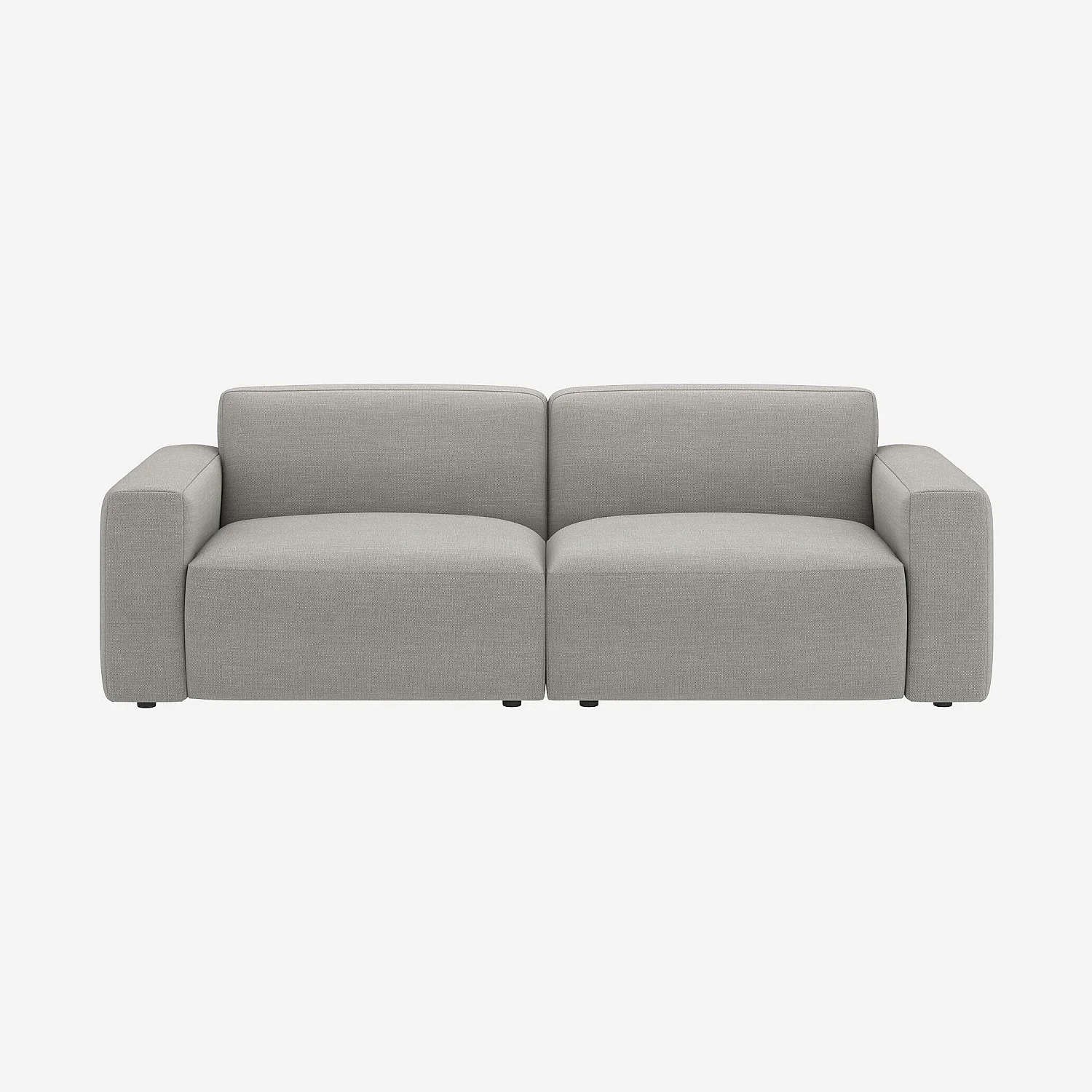 Canapé 3 places modulable en tissu - Gris perle - 2