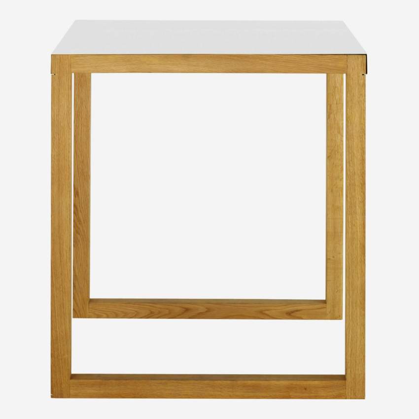 Table carrée en acier laqué - Blanc