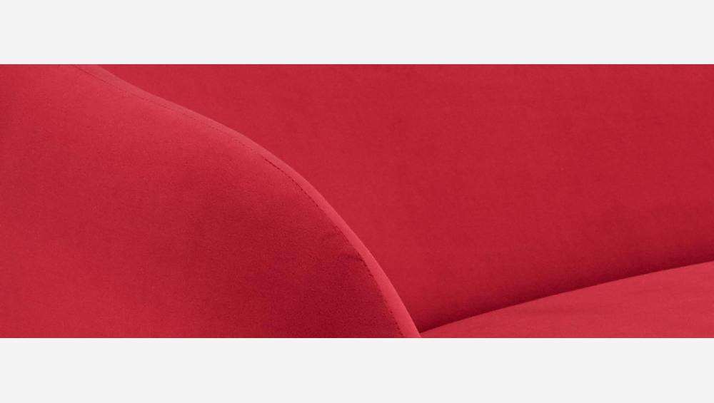 Sofá curvado en terciopelo - Rojo