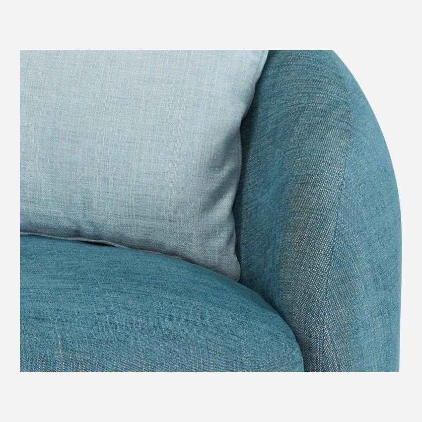 Canapé rond et pivotant en tissu - Bleu clair