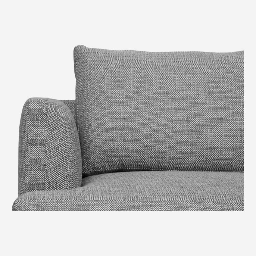 Sofá rinconero + chaise longue derecha de tela gris
