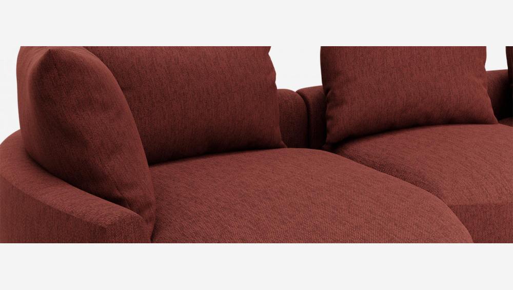 Canapé d'angle gauche de forme organique en tissu Copparo - Rouge 