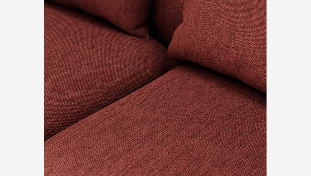 Canapé d'angle gauche de forme organique en tissu Copparo - Rouge 