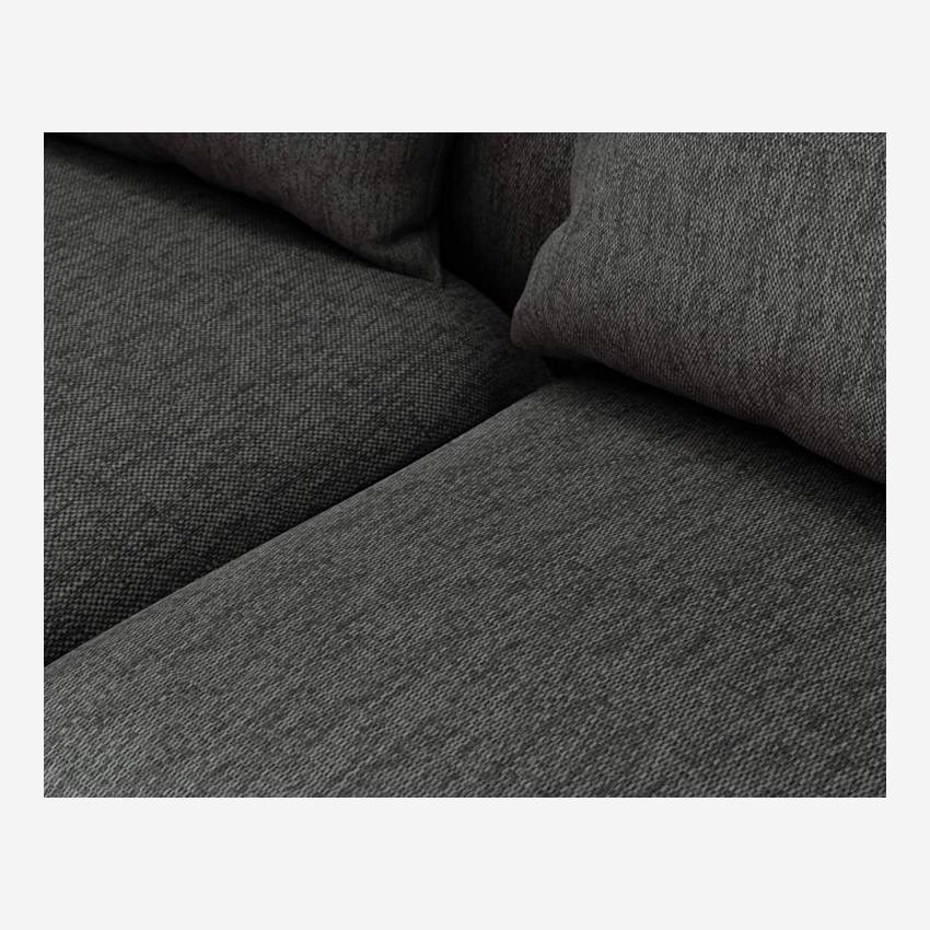 Canapé d'angle droit de forme organique en tissu Copparo - Gris 