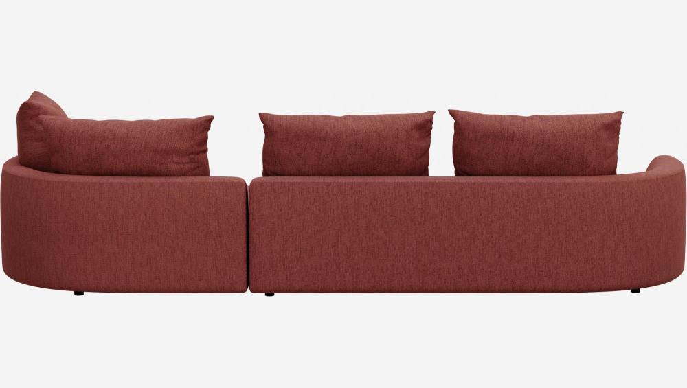 Canapé d'angle droit de forme organique en tissu Copparo - Rouge 
