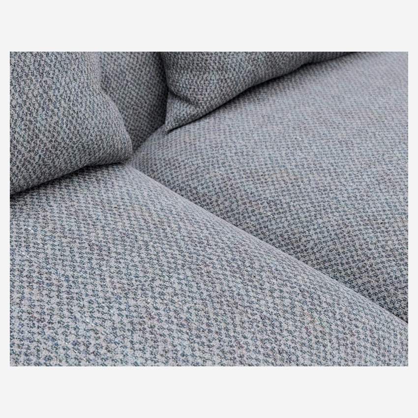Canapé d'angle droit de forme organique en tissu Bellagio - Gris bleu 