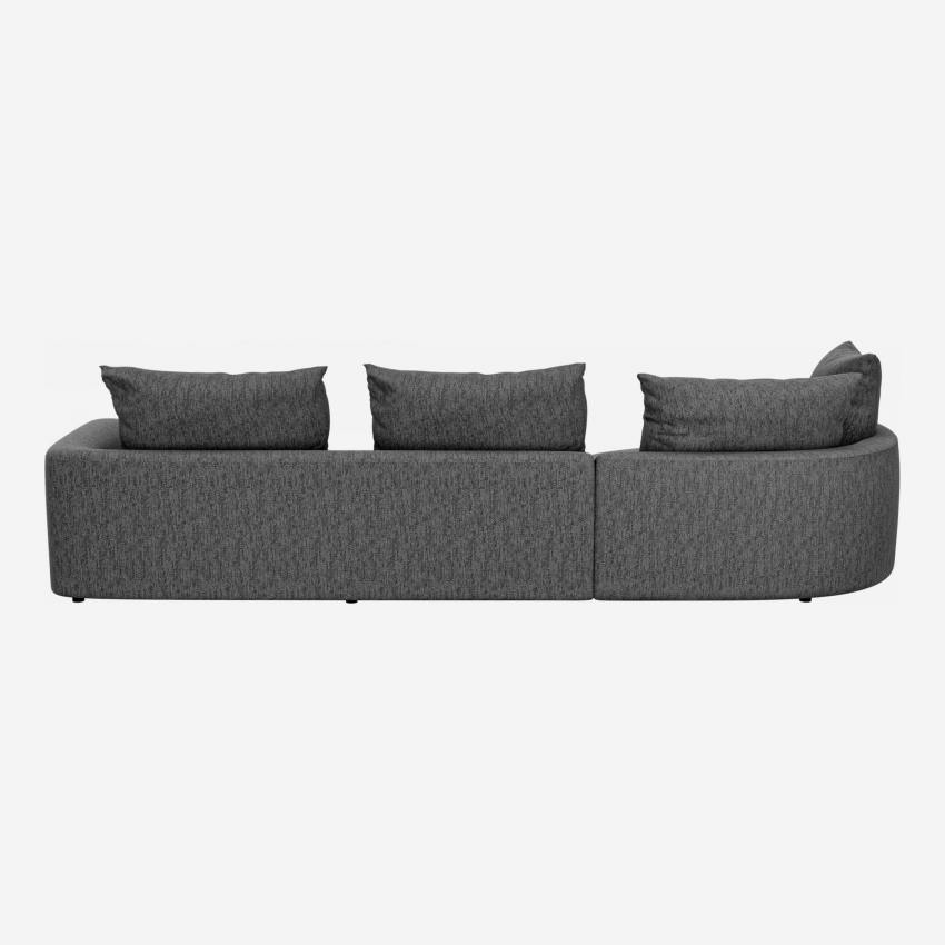 Canapé d'angle gauche en tissu Copparo - Gris 