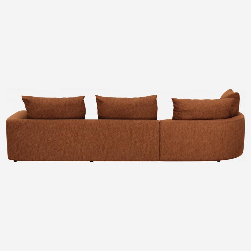 Canapé d'angle gauche en tissu Copparo - Rouille 
