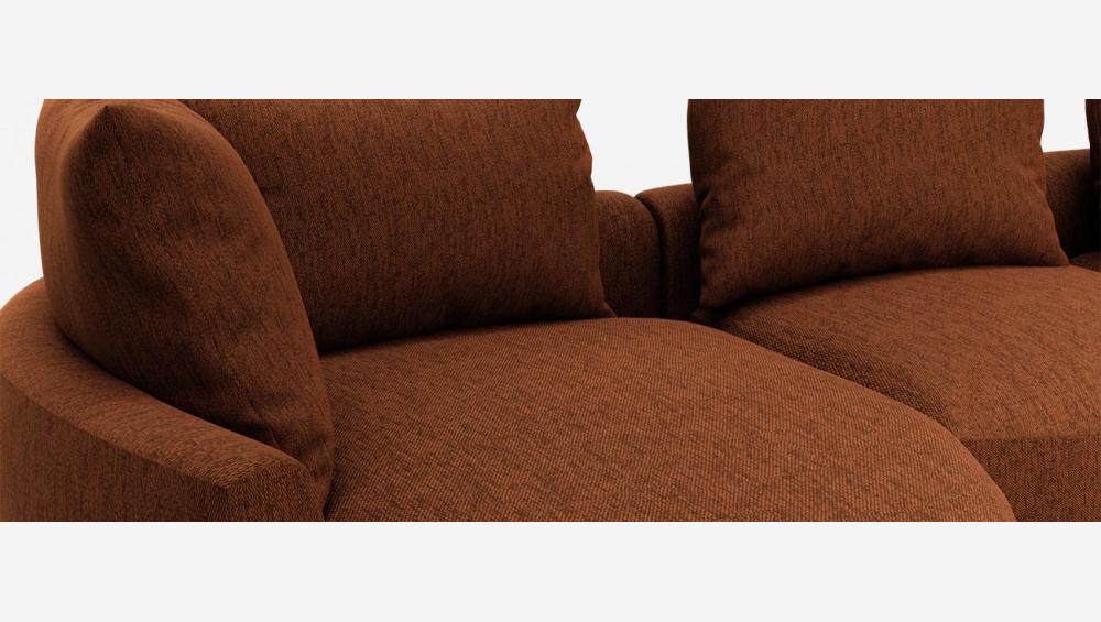 Canapé d'angle gauche en tissu Copparo - Rouille 