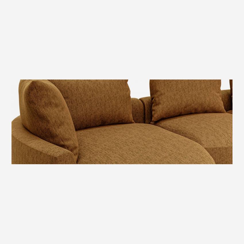 Canapé d'angle gauche en tissu Copparo - Jaune moutarde 