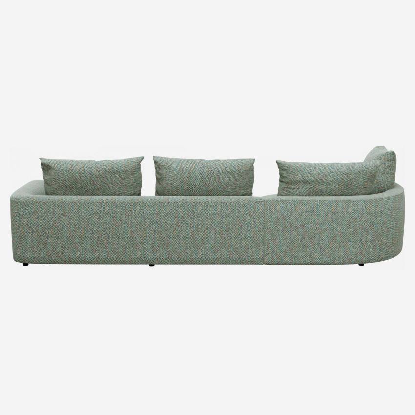 Canapé d'angle gauche en tissu Bellagio - Gris vert 