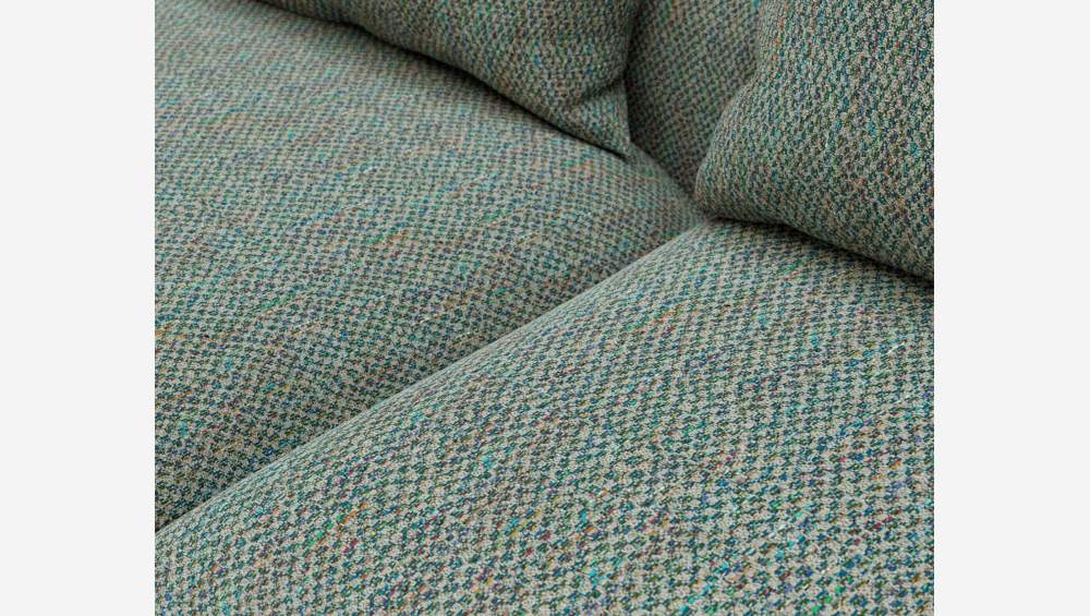 Canapé d'angle gauche en tissu Bellagio - Gris vert 