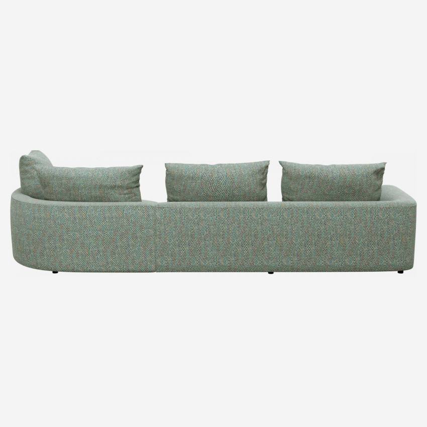 Canapé d'angle droit en tissu Bellagio - Gris vert 
