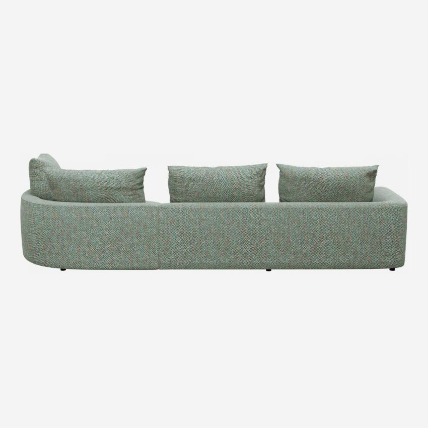 Canapé d'angle droit en tissu Bellagio - Gris vert 