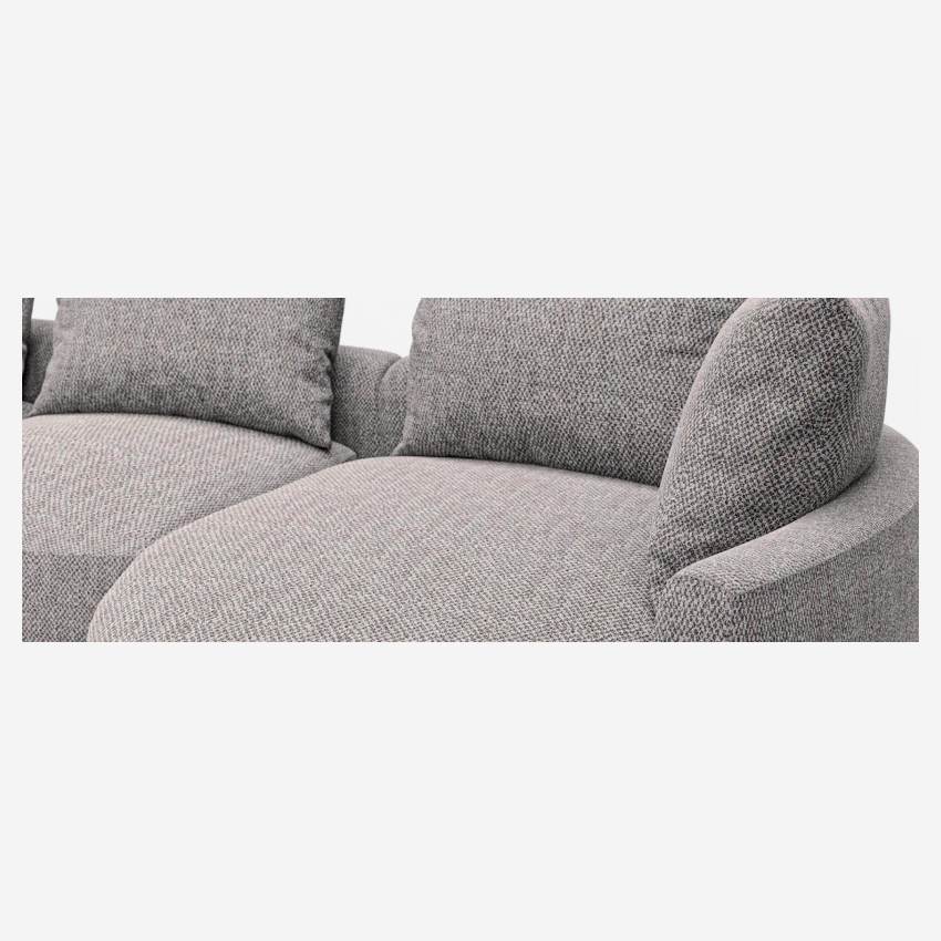 Canapé d'angle droit en tissu Bellagio - Gris noir 