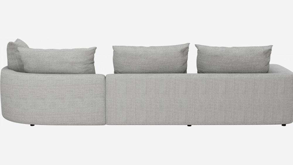 Canapé d'angle droit en tissu Fasoli - Gris clair 