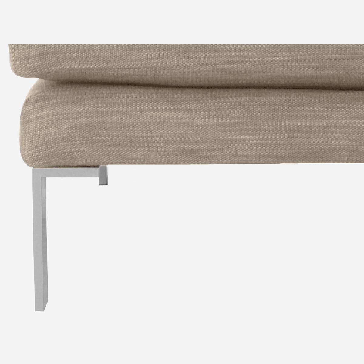 NEWMAN Reposapiés Tumbona Otomana Crudo Tela - Habitat