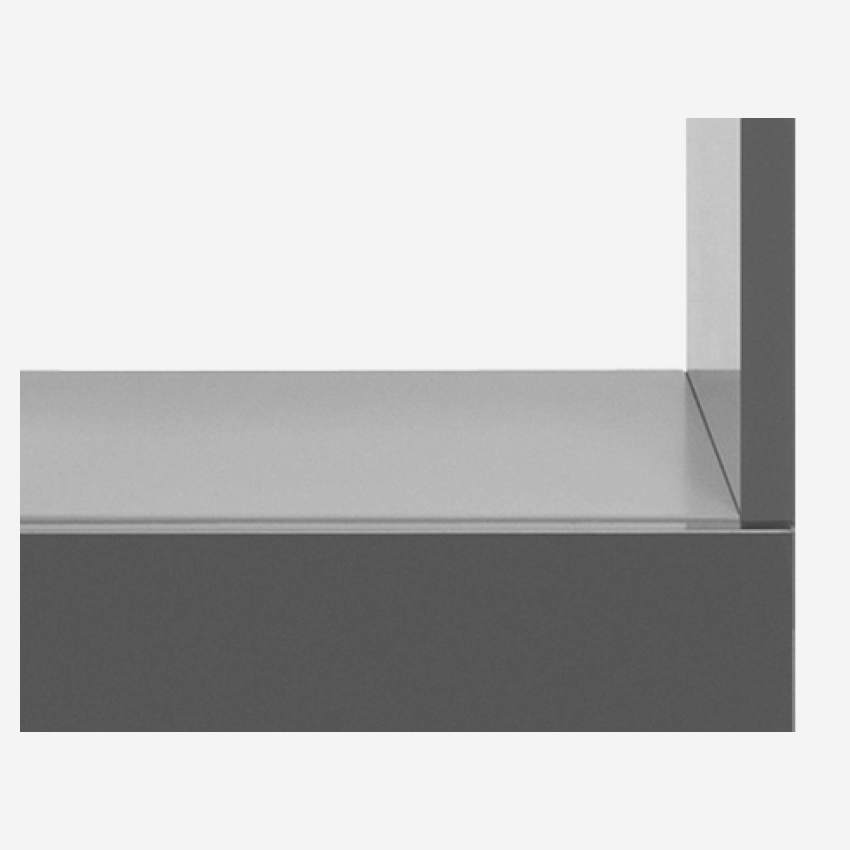 Module d'étagère haute gris laqué