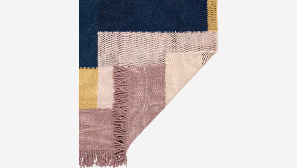 Alfombra tejida a mano de lana - 170 x 240 cm - Multicolor