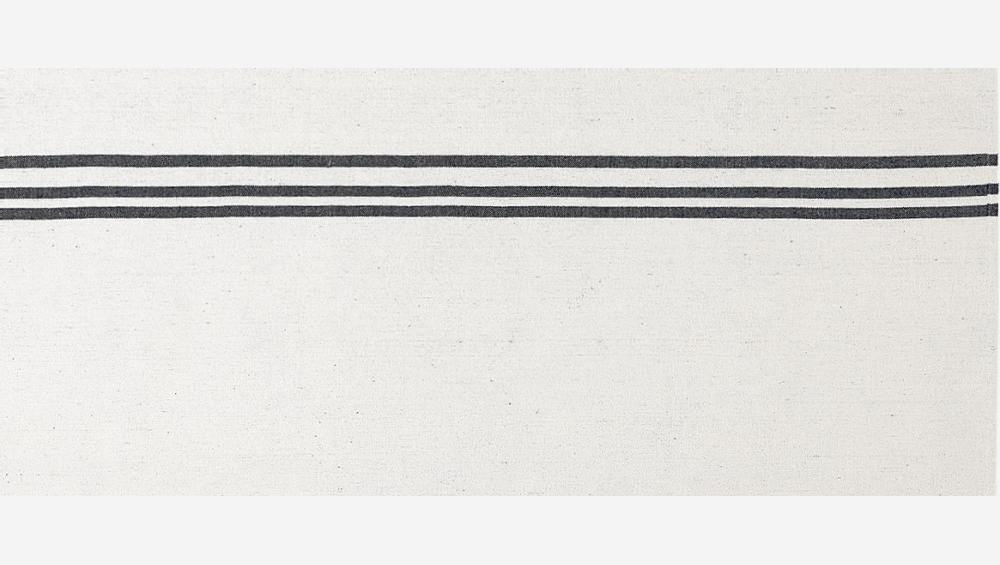 Gewebtes Plaid aus Leinen und Baumwolle - 130 x 170 cm - Weiß