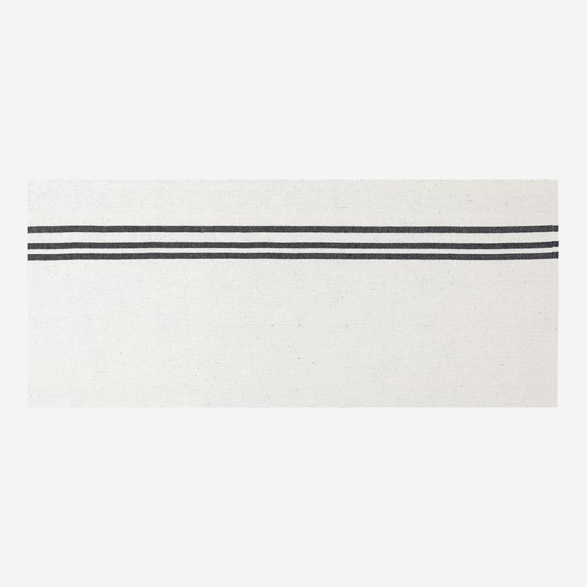 Plaid  tejido de lana y algodón - 130 x 170 cm - Blanco