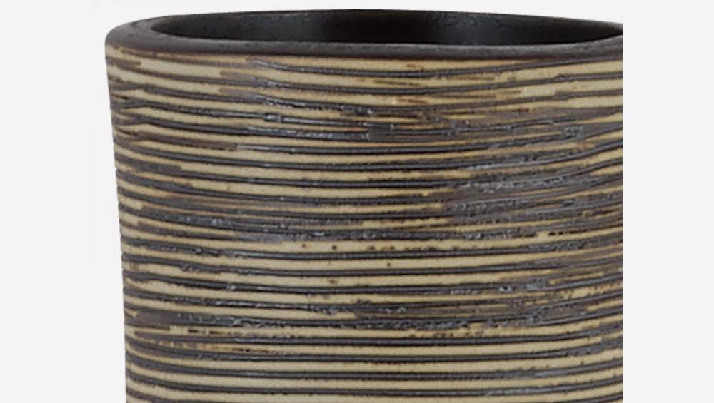 Vase, 33cm, aus Keramik, schwarz