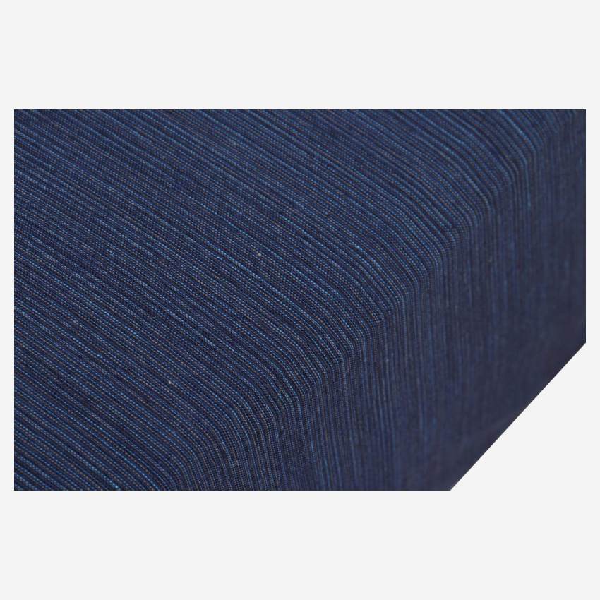 Drap housse en coton - 140 x 200 cm - Bleu nuit
