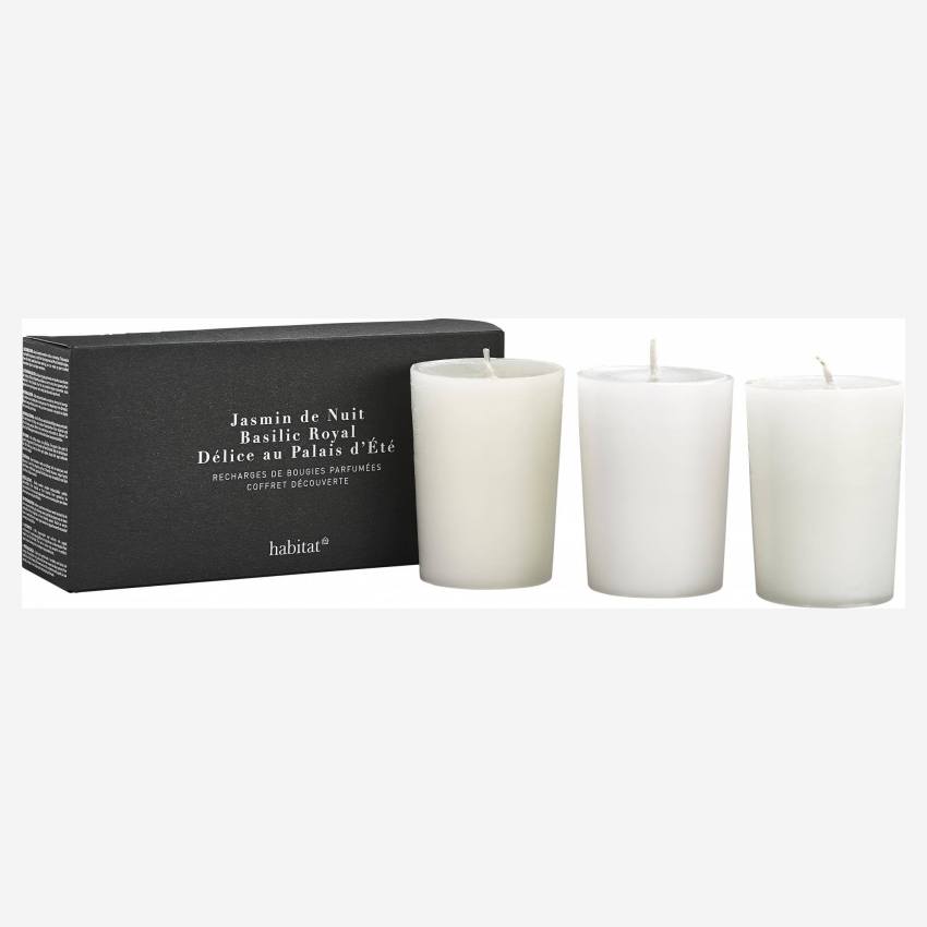 Gift set of 3 Oriental scented candles, 3 x 150g