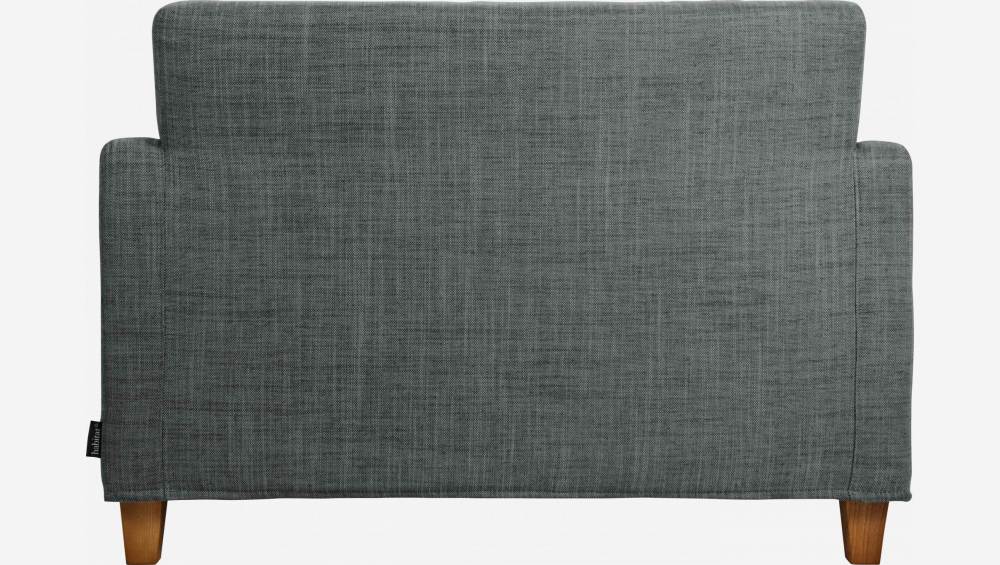 Sofá compacto de tela italiana - Gris - Patas roble