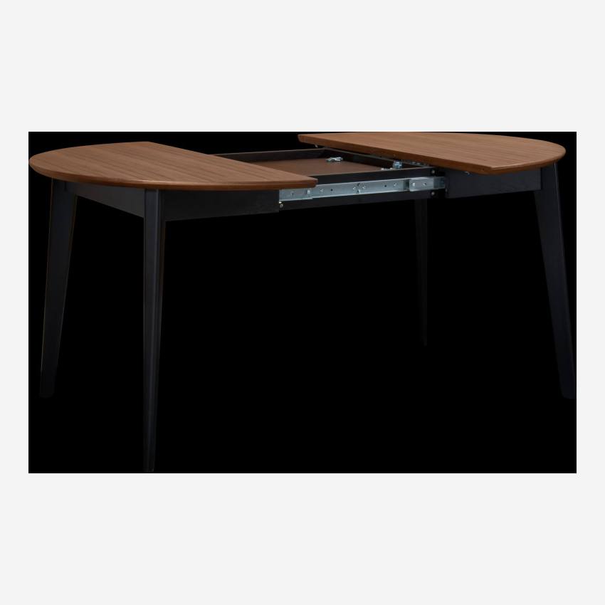 Walnut and black table