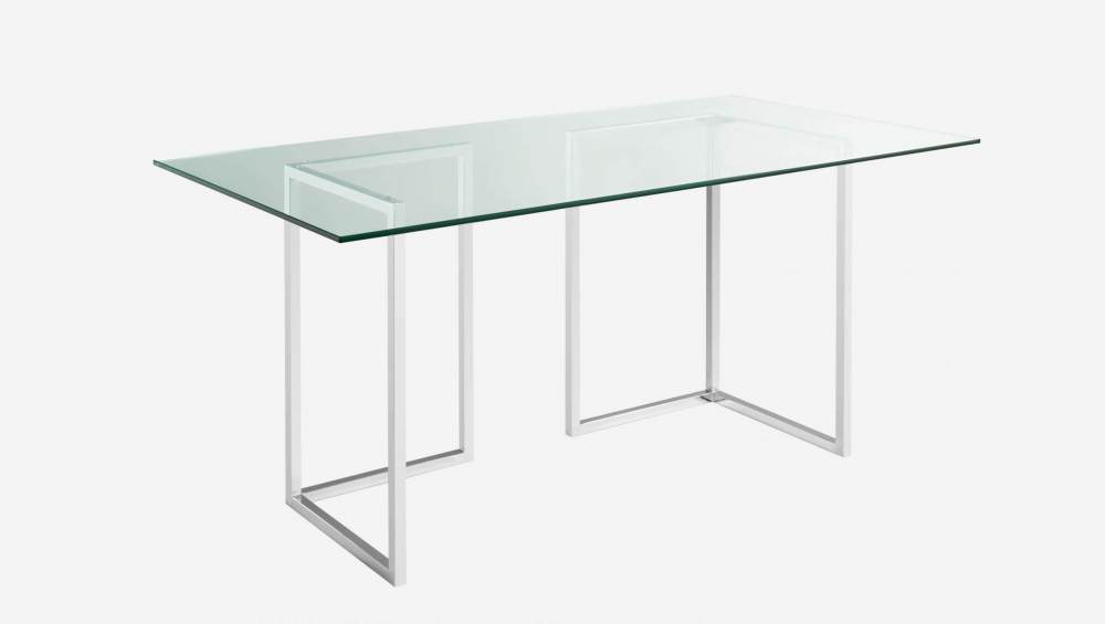 Plateau de table en verre trempé - Transparent - 180 x 80 cm