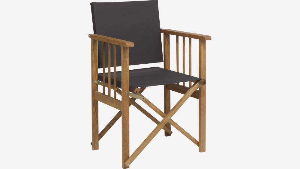 Toile en coton pour chaise pliante - Gris (structure vendue séparément)