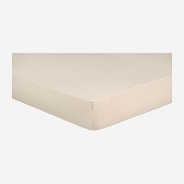 Linen fitted sheet - 140 x 200 cm - Natural