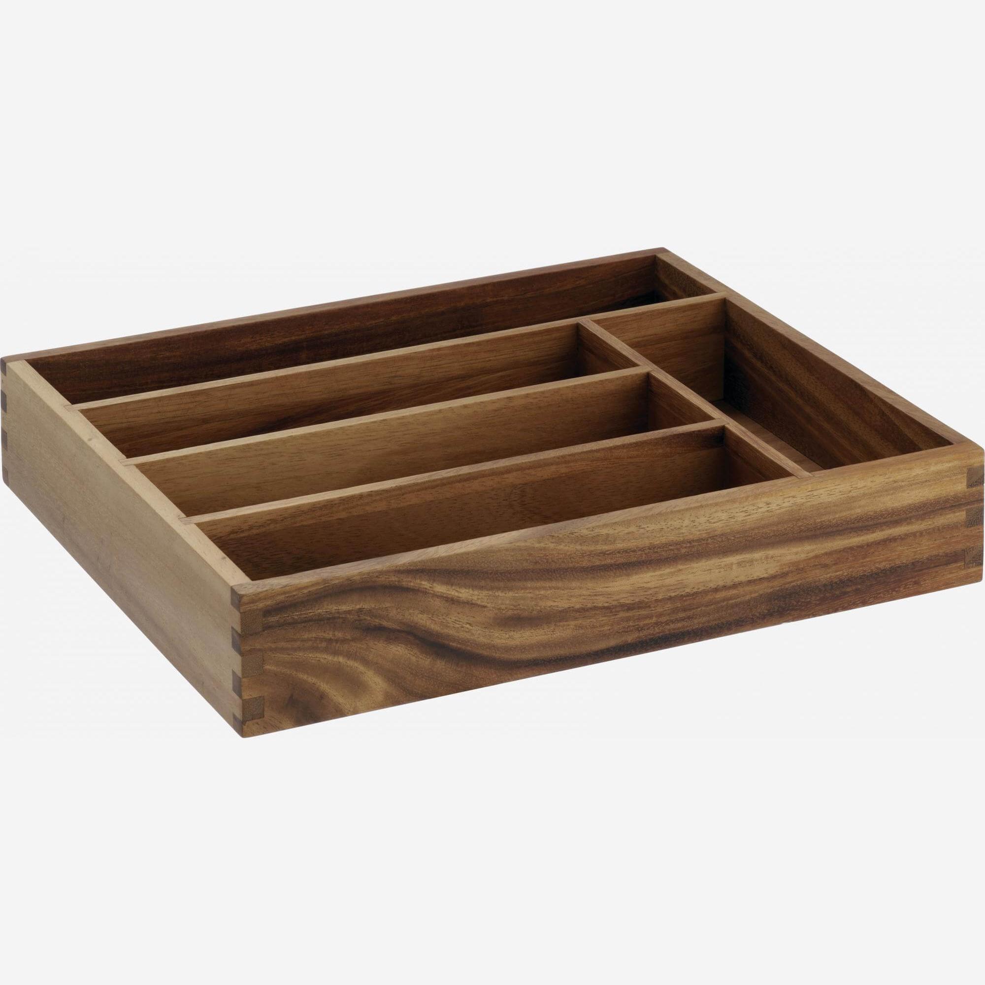 Wooden cutlery drawer