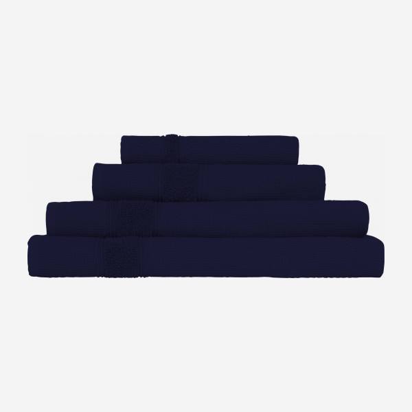 Handdoek van katoen - 70 x 140 cm - Marineblauw