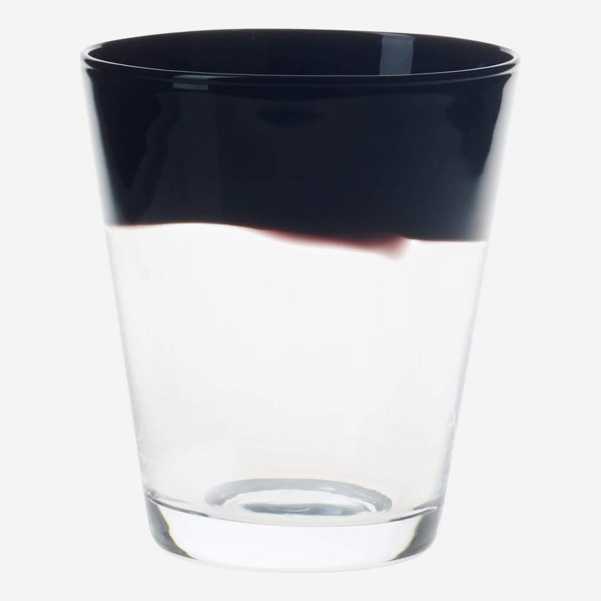Vaso de vidrio soplado - 360 ml - Negro